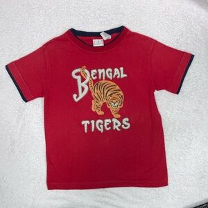 Vintage TKS Basics bengal tigers cotton tee t-shirt short sleeve size 7